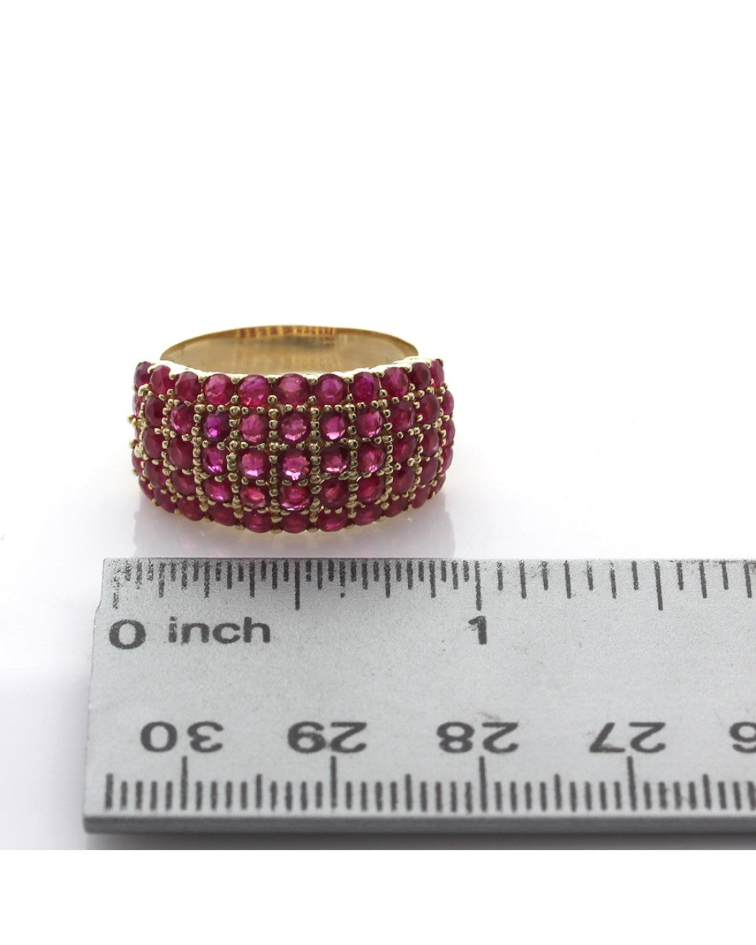 5 Row Ruby Dome Ring
