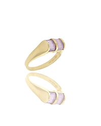 Faceted Amethyst Cabochon Ring