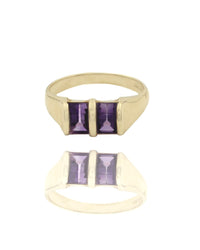 Faceted Amethyst Cabochon Ring