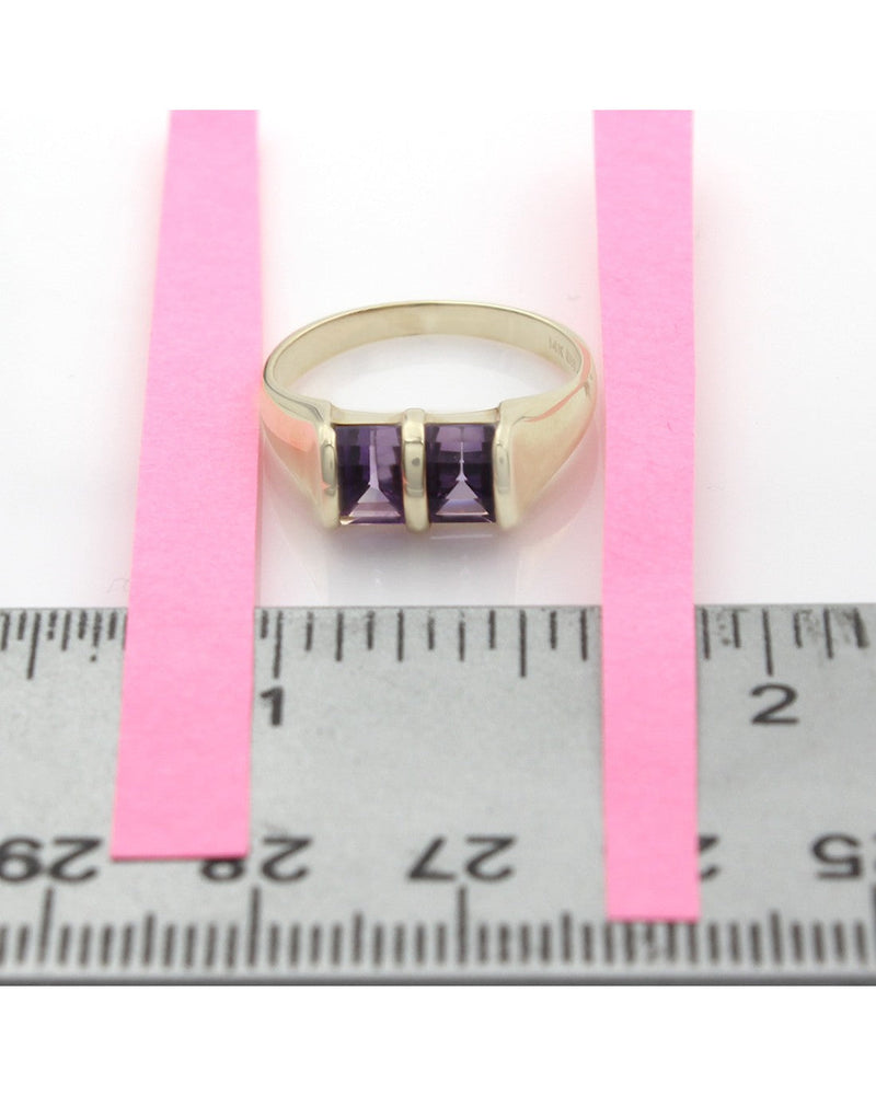 Faceted Amethyst Cabochon Ring
