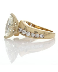 Marquise Diamond Solitaire Bypass Ring