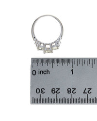 Three Stone Diamond Ring in White Gold