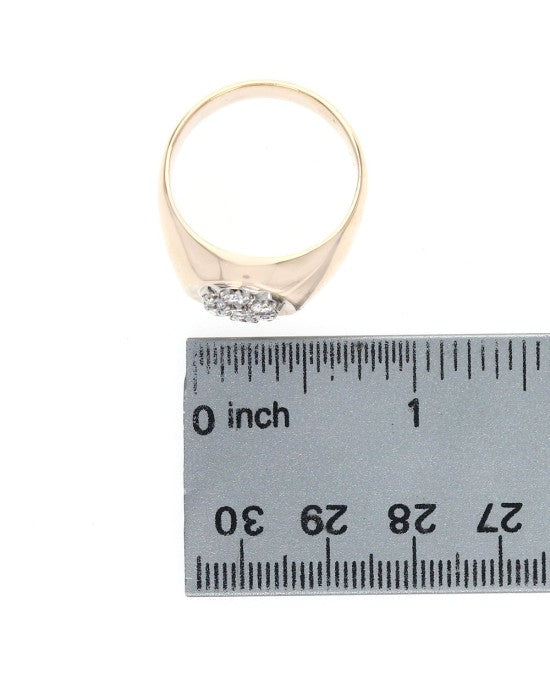 Gentleman's Oval Top Diamond Ring