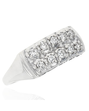 2 Row Diamond Ring in Gold