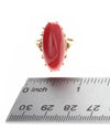 Oval Coral Cabochon Ring