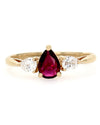 Three Stone Ruby and Diamond Ring