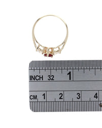 Three Stone Ruby and Diamond Ring