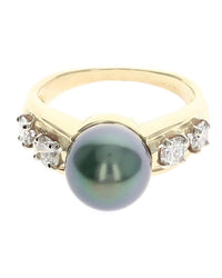 South Sea Pearl and Diamond Ring