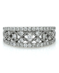Diamond Cut Out Band Ring