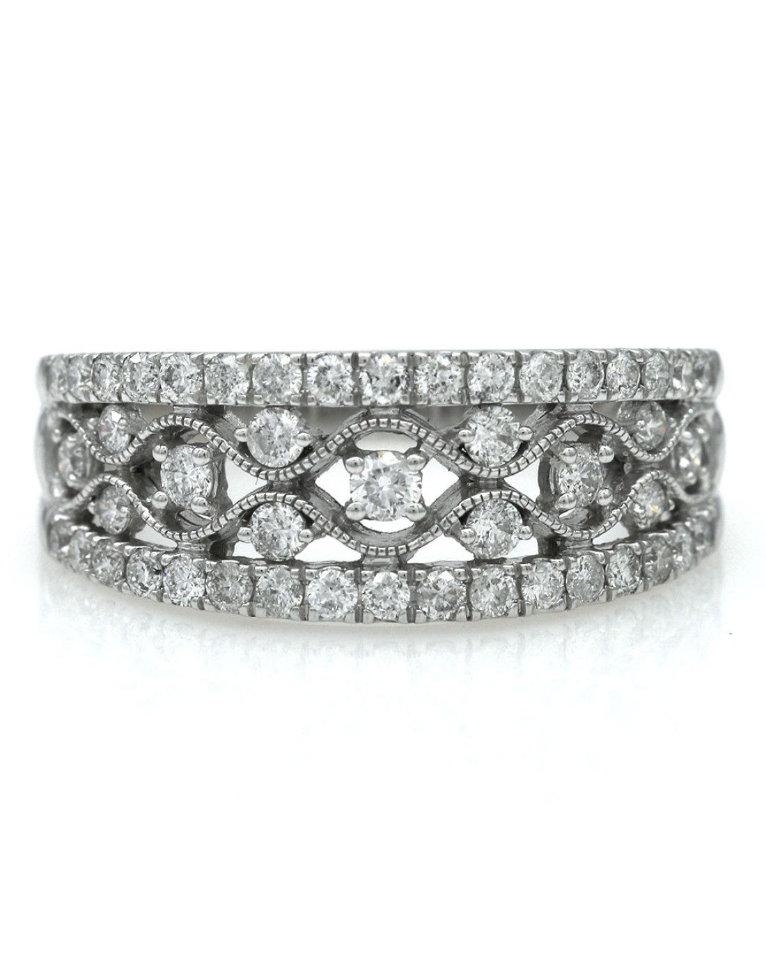 Diamond Cut Out Band Ring