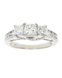 3 Stone Diamond Ring in Gold
