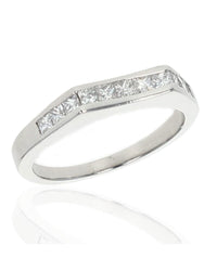 Princess Diamond Guard Band Ring
