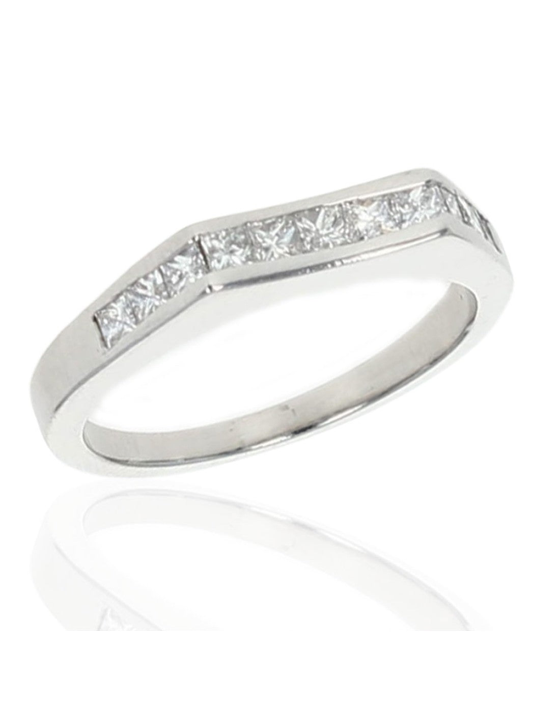 Princess Diamond Guard Band Ring