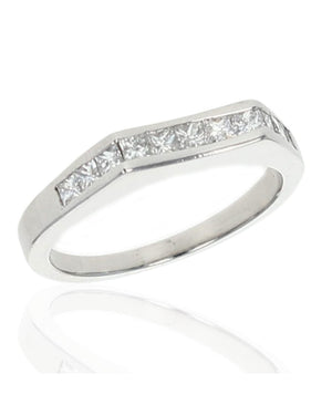 Princess Diamond Guard Band Ring