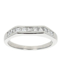 Princess Diamond Guard Band Ring