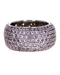 5.04ctw Pave Pink Sapphire Eternity Band/ Ring in 14K White Gold SZ 6.75