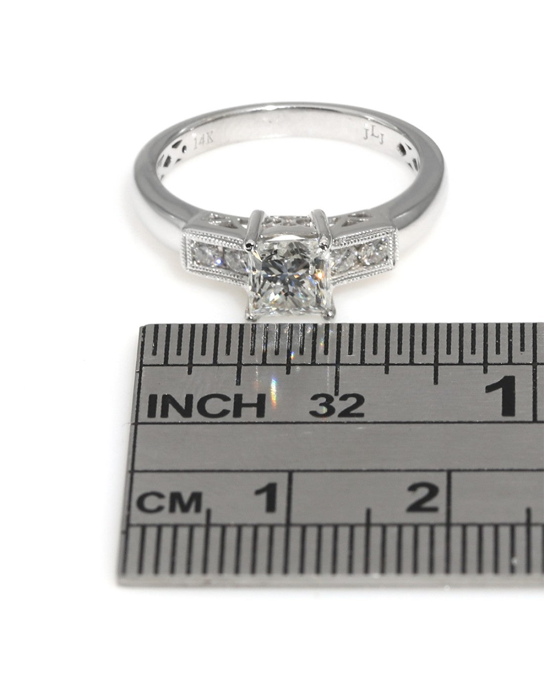 1.15ct Princess Cut Diamond Solitaire Engagement Ring
