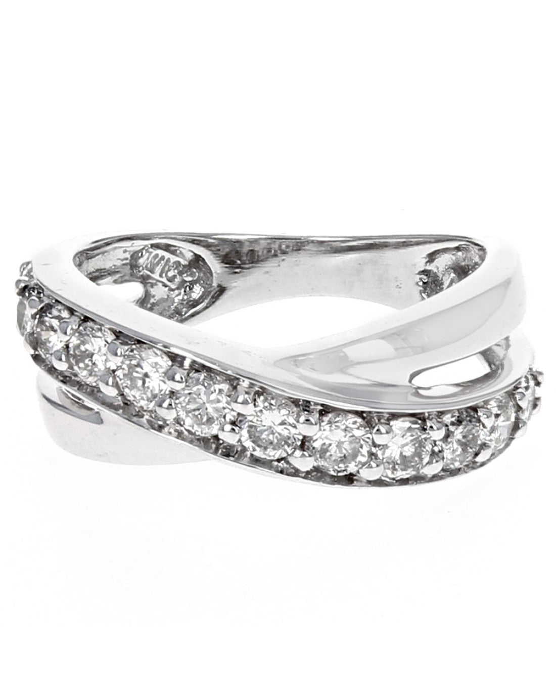 Diamond Crossover Ring in Gold