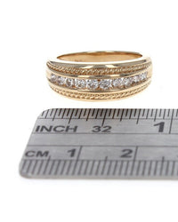 Diamond Milgrain Accent Band