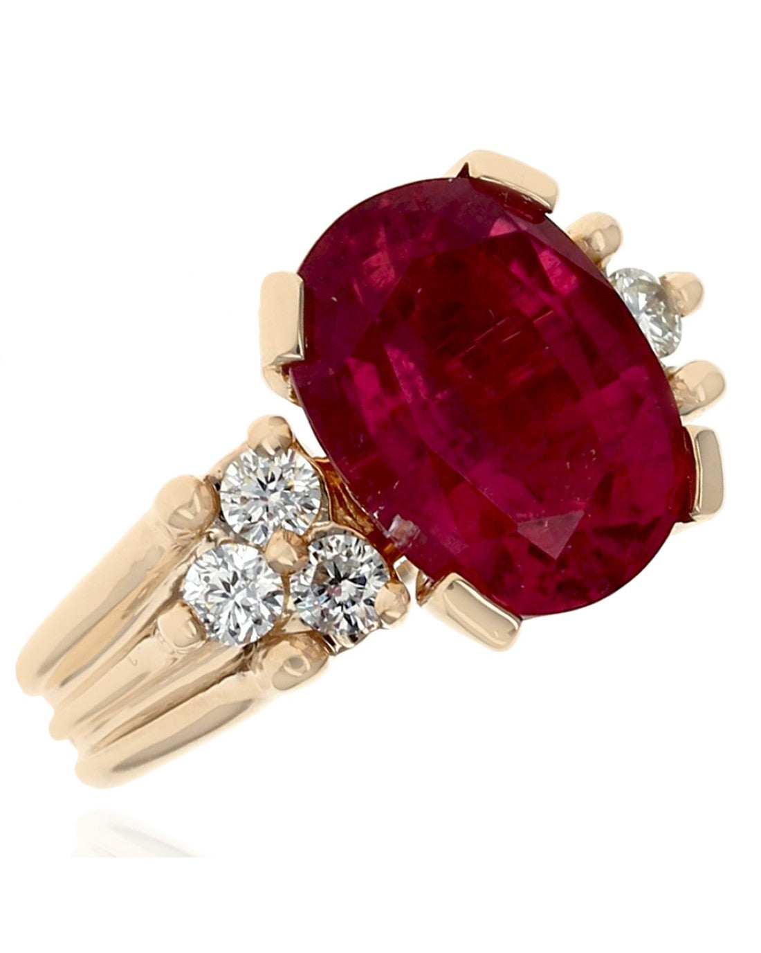 Pink Tourmaline and Diamond Ring