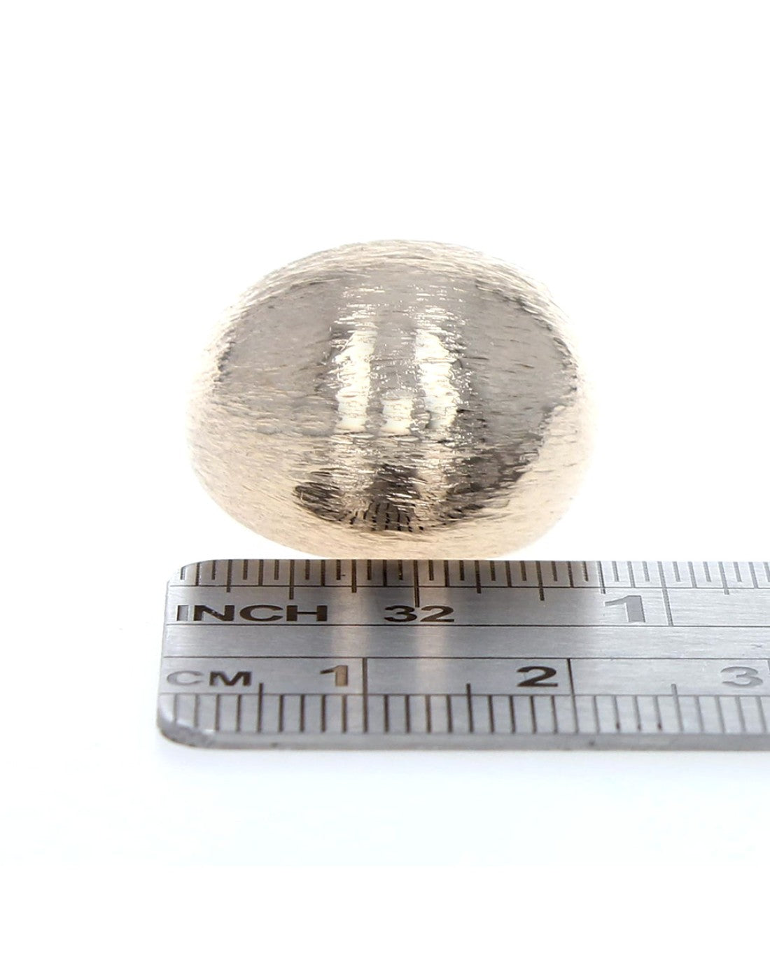 Brushed Dome Ring in Gold