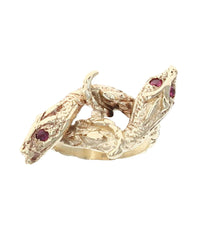 Two Head Snake Crossover Ring