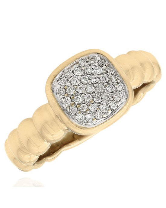 John Hardy Classic Chain Diamond Pave Ring