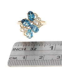 London Blue Topaz and Diamond Accent Ring