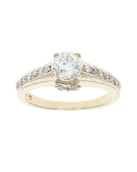 Round Diamond Engagement Ring with Side Diamond Accents