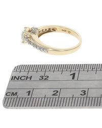 Round Diamond Engagement Ring with Side Diamond Accents