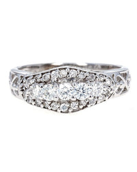 3 Row Diamond Ring in Gold