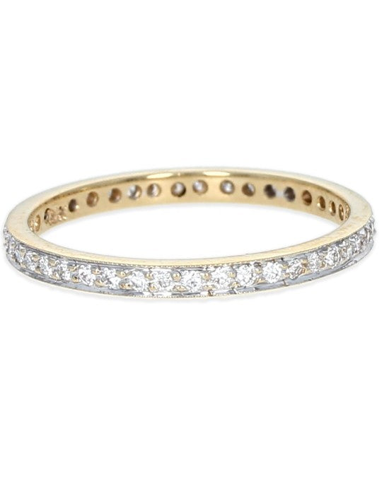 Diamond Eternity Thin Band in Gold