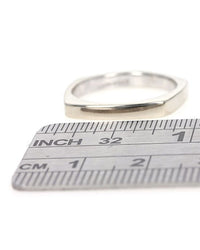 5 Sided White Gold Band