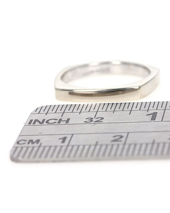 5 Sided White Gold Band