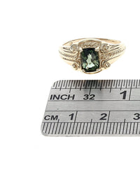 Kornerupine Ring with Rope Accent