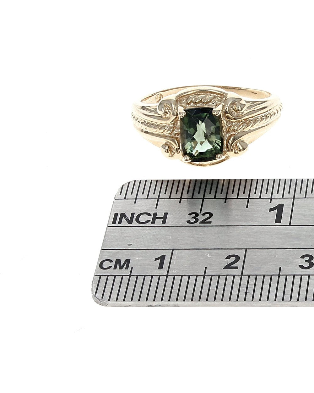 Kornerupine Ring with Rope Accent
