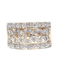 Diamond Cut Out Tapered Band
