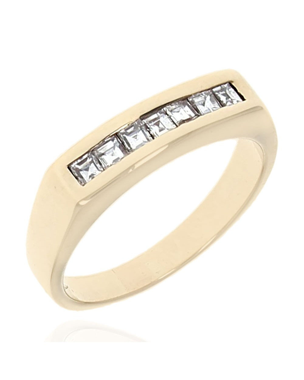 Horizontal Top Diamond Band in Gold