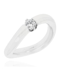 Diamond Solitaire Modernist Band