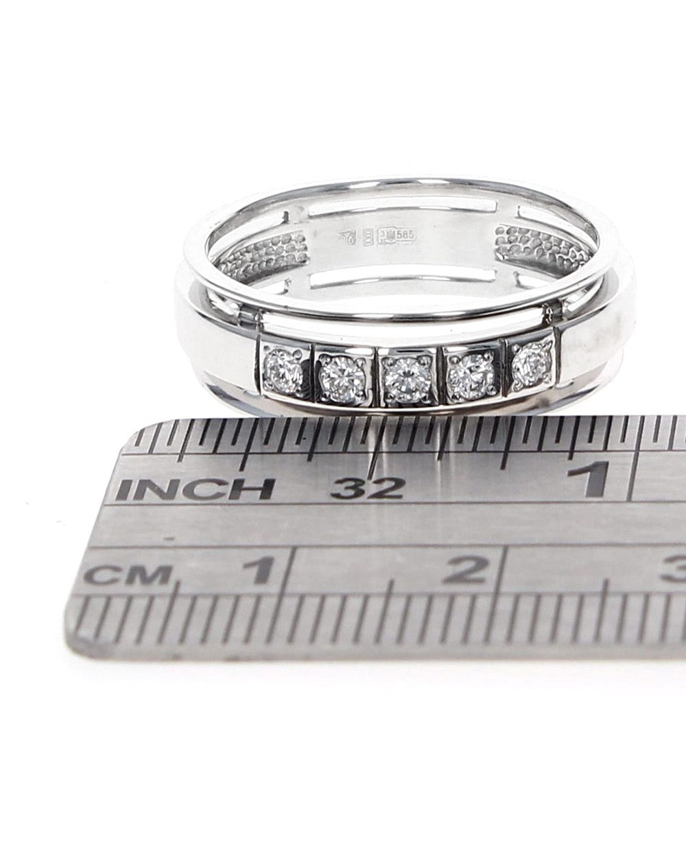 Gentlemans Diamond Open Band Ring