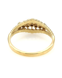7 Stone Diamond Rope Accent Ring