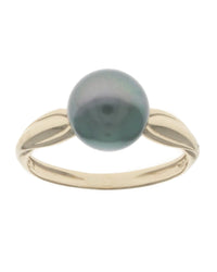 Tahitian Black Pearl Solitaire Ring