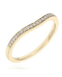 Diamond Single Row Chevron Guard Ring