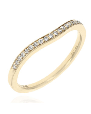 Diamond Single Row Chevron Guard Ring