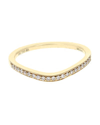 Diamond Single Row Chevron Guard Ring