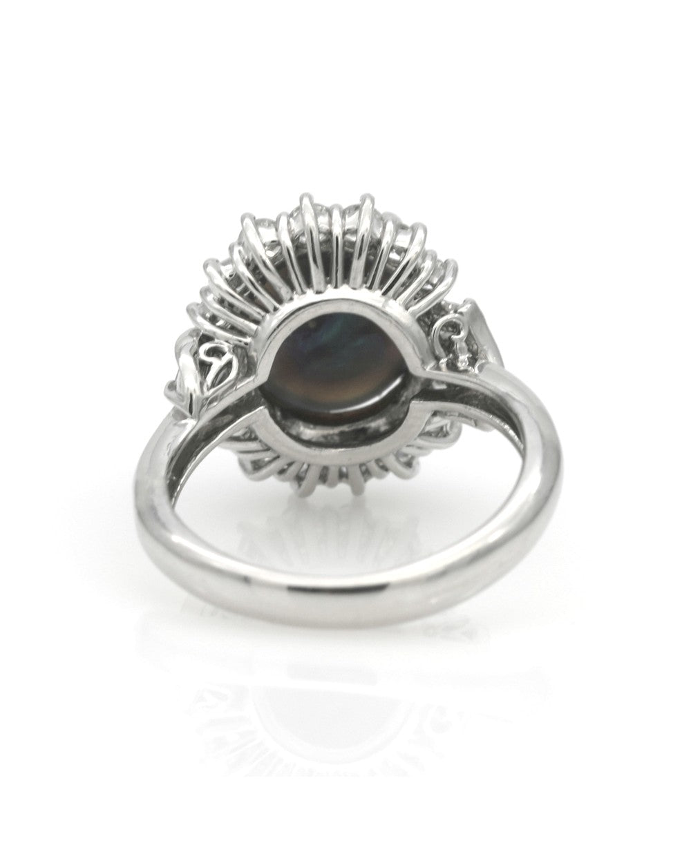 Black Opal and Diamond Fashion Ring