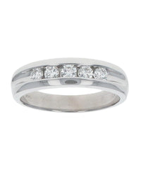 Gentlemans Diamond Tapered Band