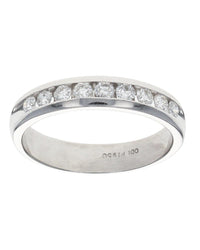 Channel Set Diamond Band in Platinum