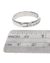 Channel Set Diamond Band in Platinum