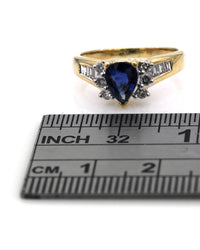 Sapphire and Diamond Ring in Gold